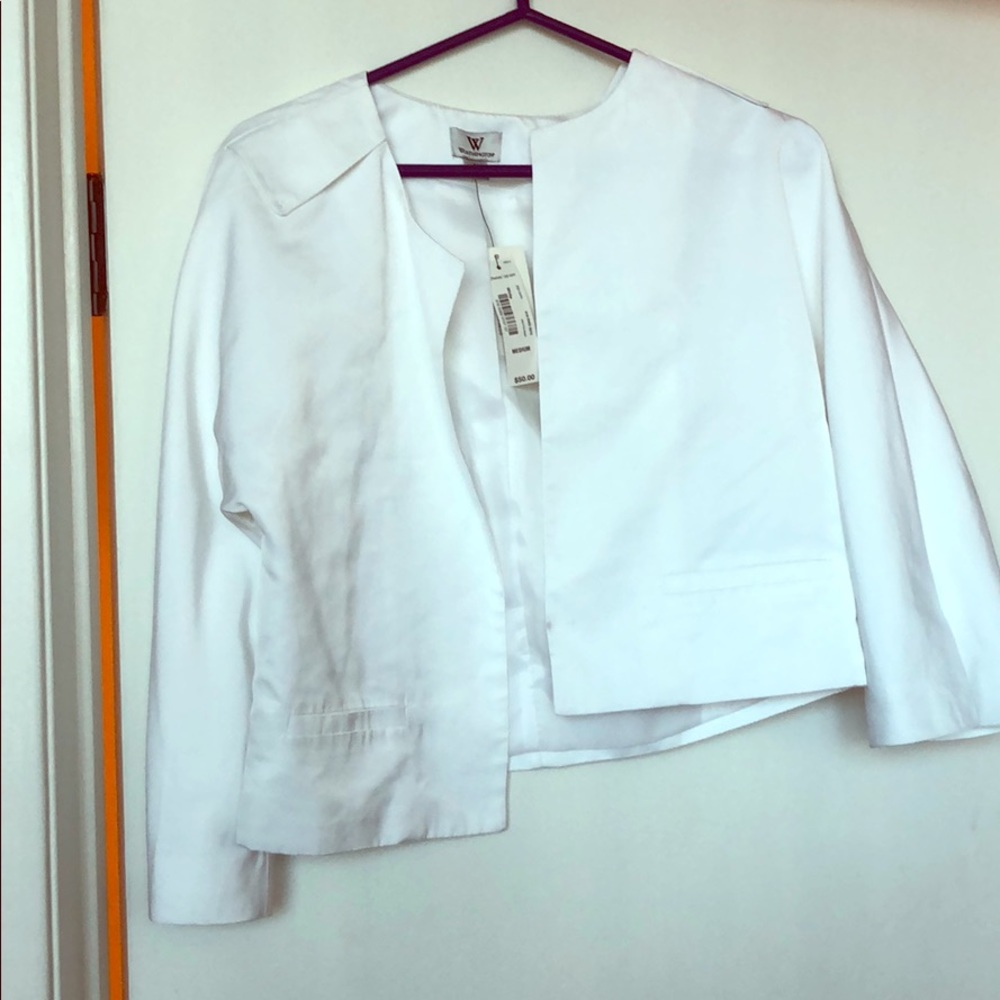 White three-quarter length jacket